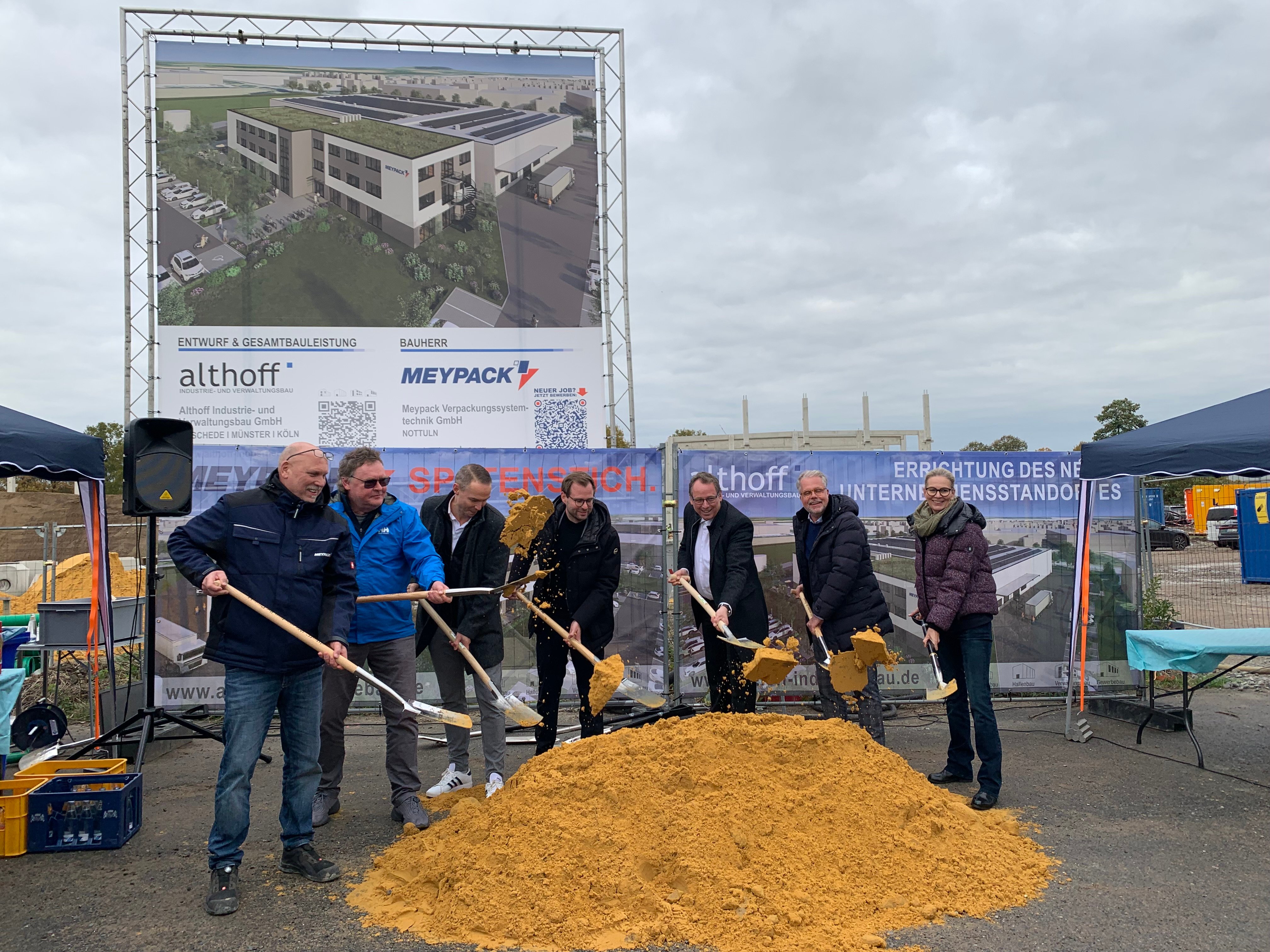 Spatenstich für Meypack Neubau in Senden-Bösensell